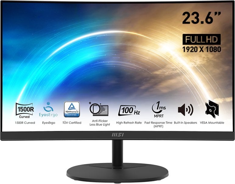 Monitor MSI PRO MP2412C, 23.6", FHD, i zi