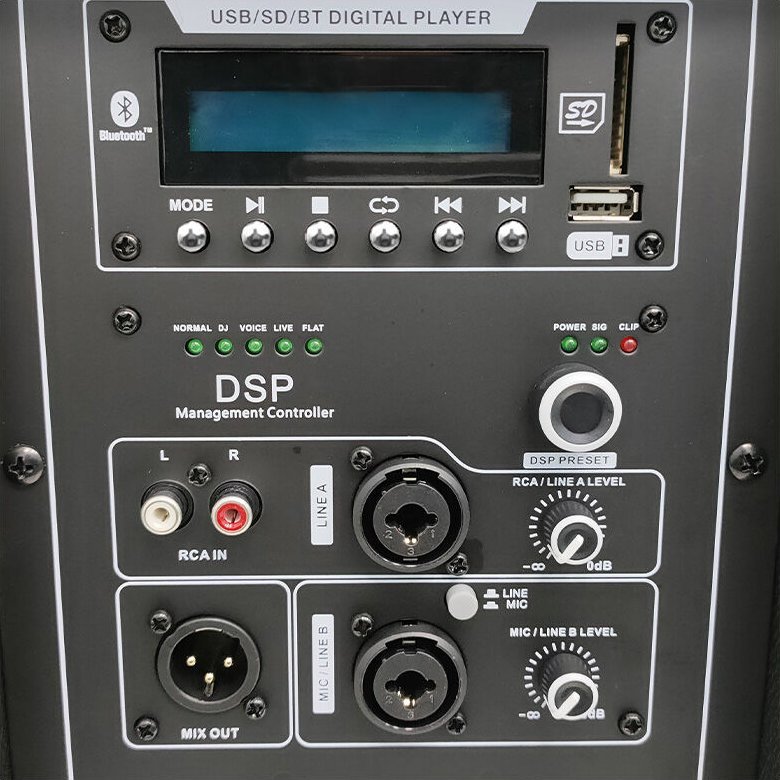 Kuti akustike aktive DNA SPX15 DSP, 15", Bluetooth, e zezë
