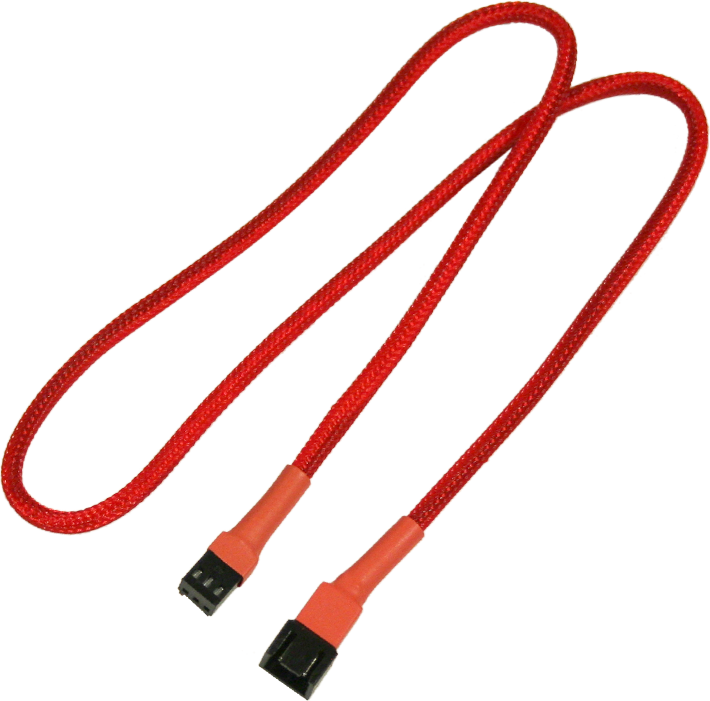 Kabllo zgjatuese Nanoxia, 3-pin në 3-pin, 0.6 m, e kuqe