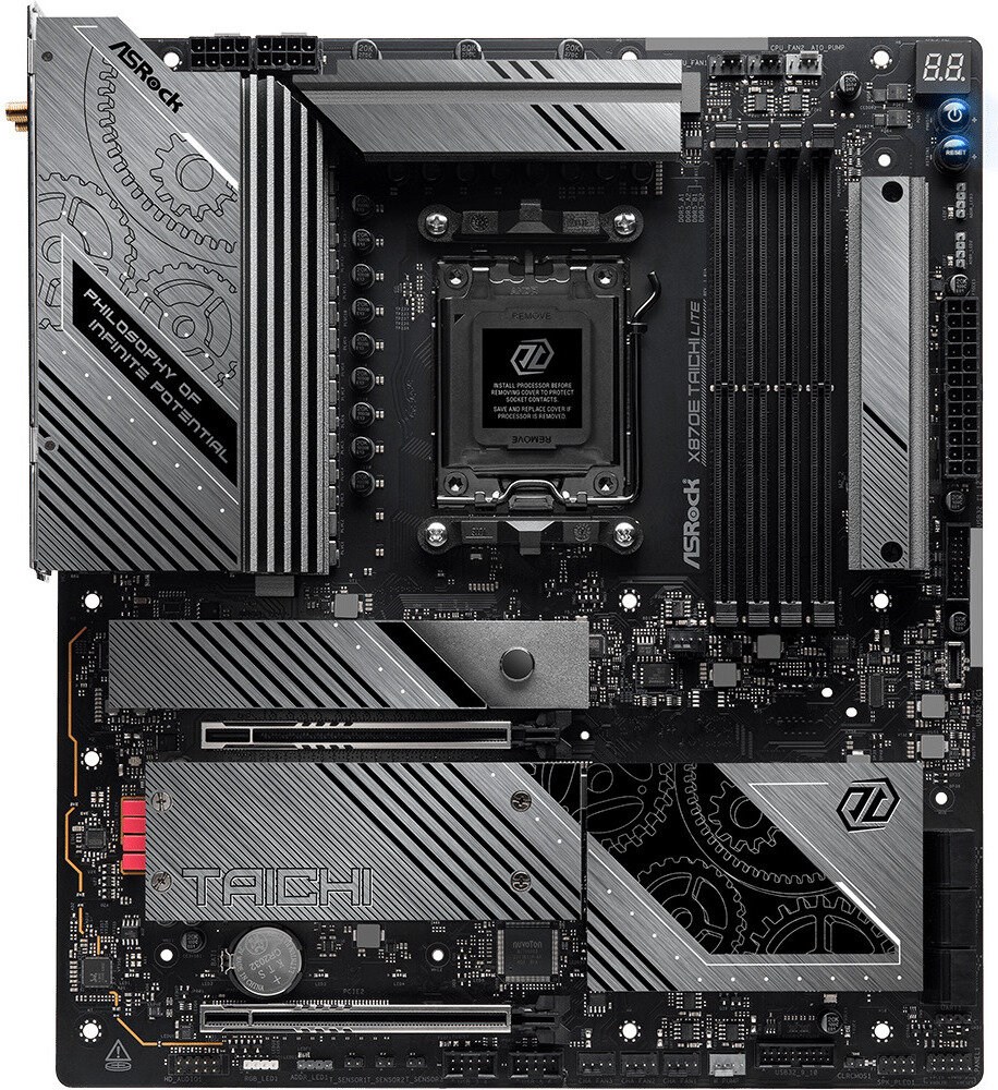 Pllakë amë Asrock X870E Taichi Lite, DDR5, E-ATX, Socket AM5, e zezë