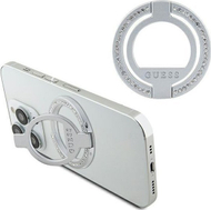 Mbajtëse unazë MagSafe Guess GUMRSALDGS, metalike, me gurë, argjendi