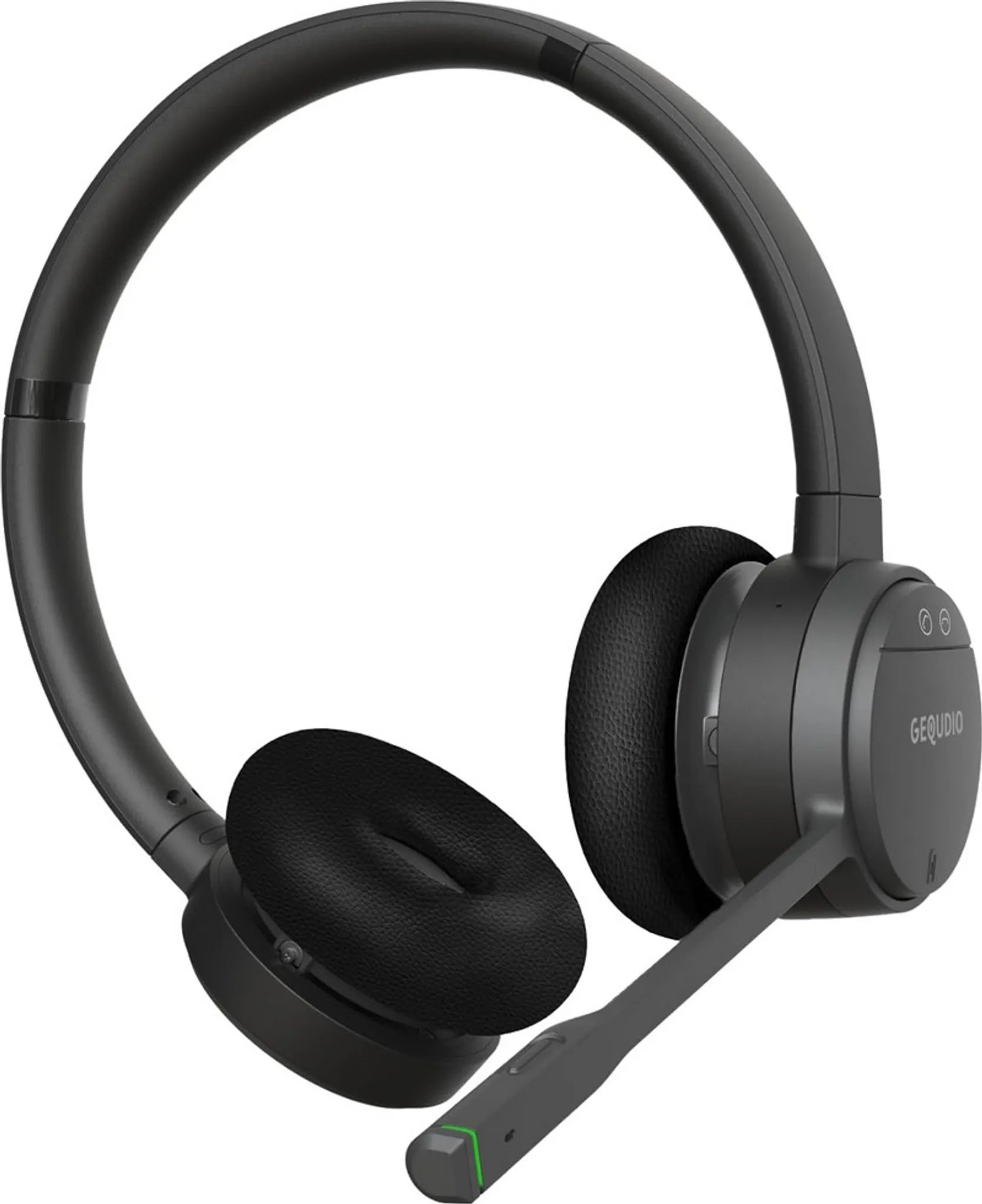Kufje pa tela Gequdio Wa9752, DECT dhe Bluetooth, e zezë