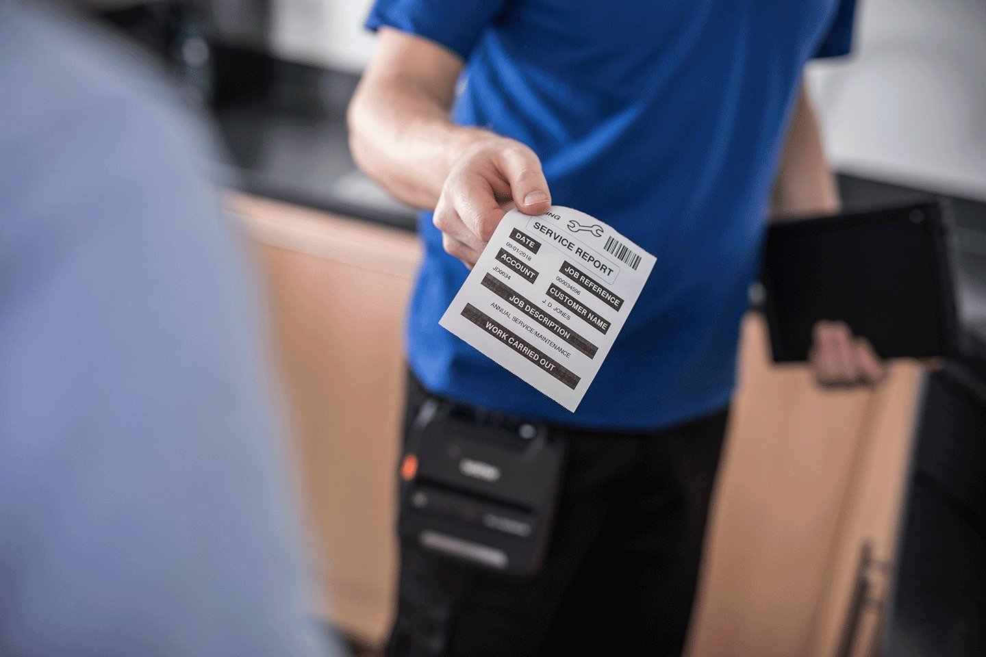 Letër termike Brother BDL-7J000102-058, 101.6 mm, jo ngjitëse, e bardhë