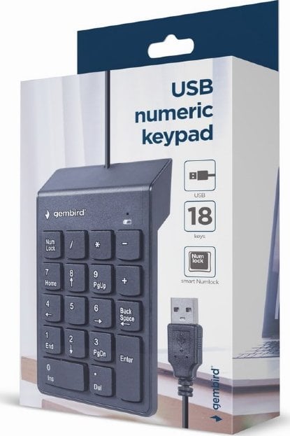 Tastierë Gembird KPD, numerike, me kabllo, US, e zezë