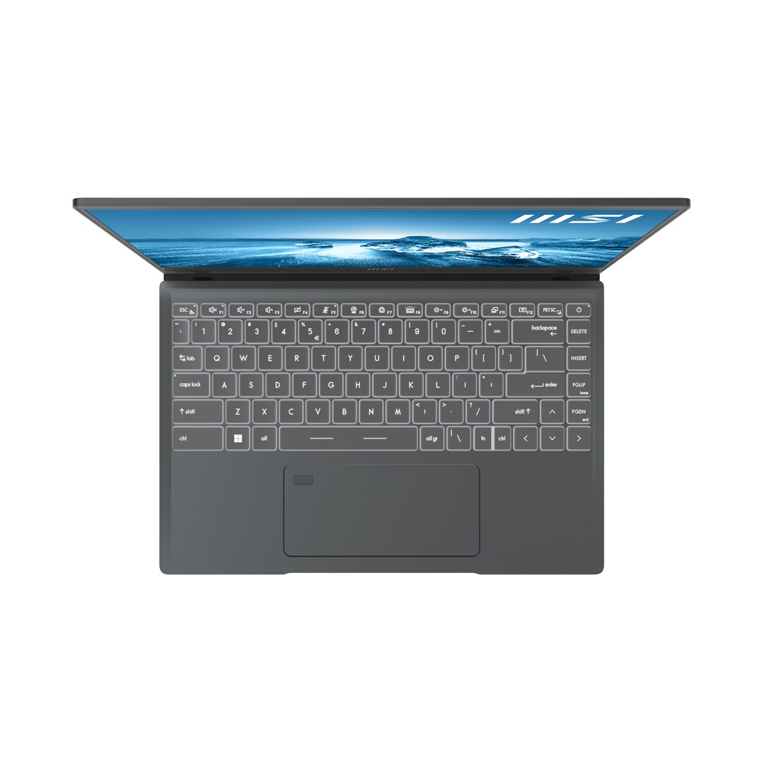 Laptop MSI Prestige 14, 14", Intel I7-1280P, 16 GB RAM, 512 GB SSD, NVIDIA® GeForce® GTX 1650 Max-Q, karbon