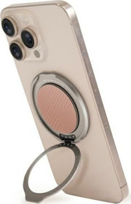 Mbajtës magnetik telefoni Uniq GripFit 360, rrotullim 360°, me unazë kickstand, rozë
