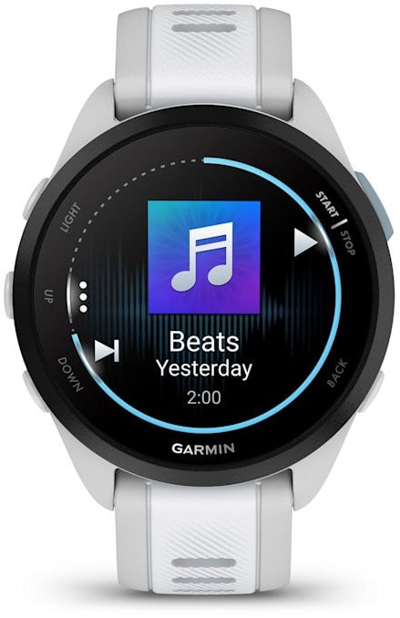 Ora sportive Garmin Forerunner 165 Music, 43mm AMOLED, GPS, gri e bardhë