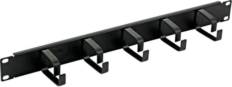Organizues kabllosh për rack 19" Techly 305922, 1U, 5 mbajtëse 65mm, i zi