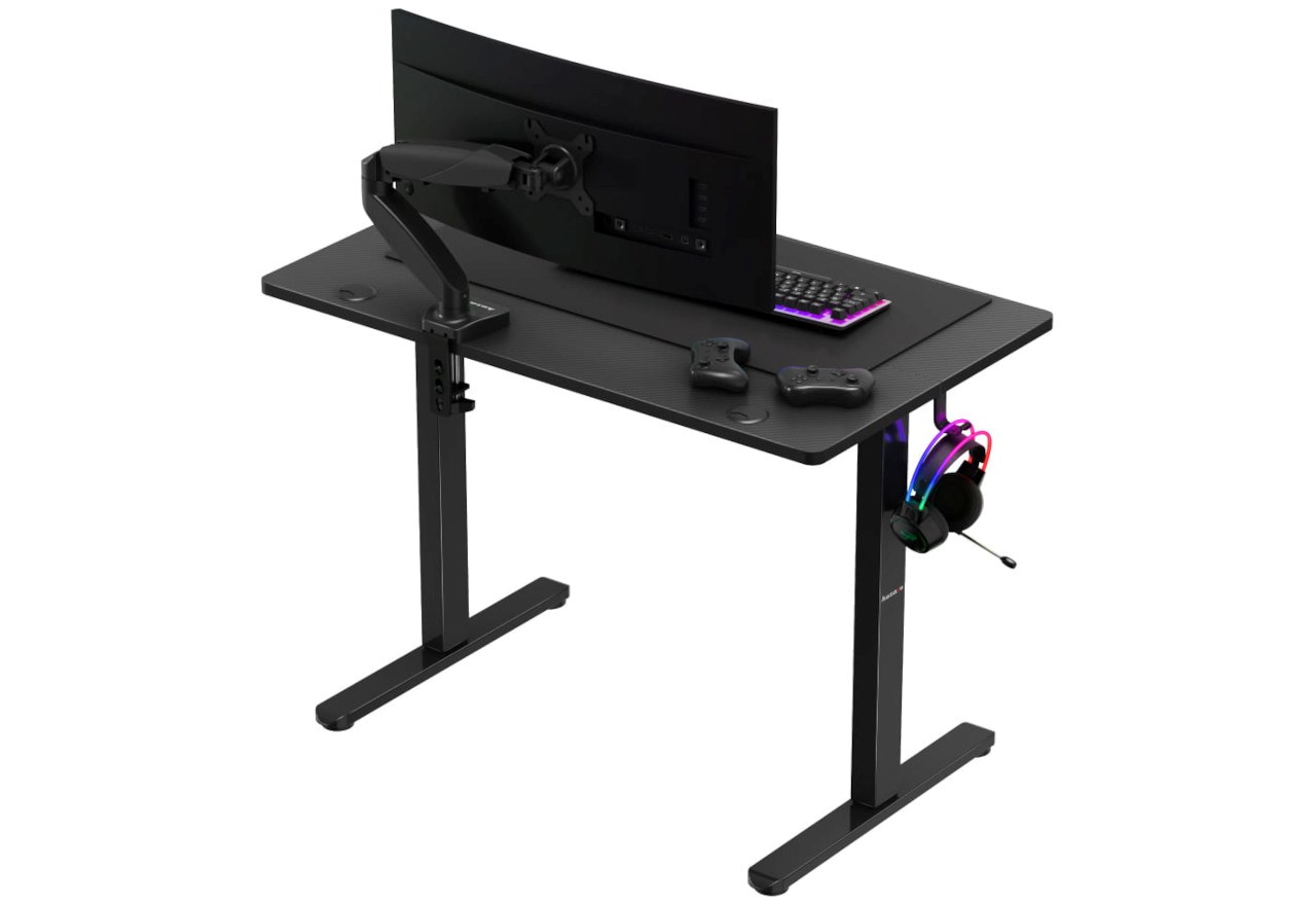 Tavolinë elektrike gaming Huzaro Hero 7.9, 100 x 60 cm, rregullim lartësie, e zezë