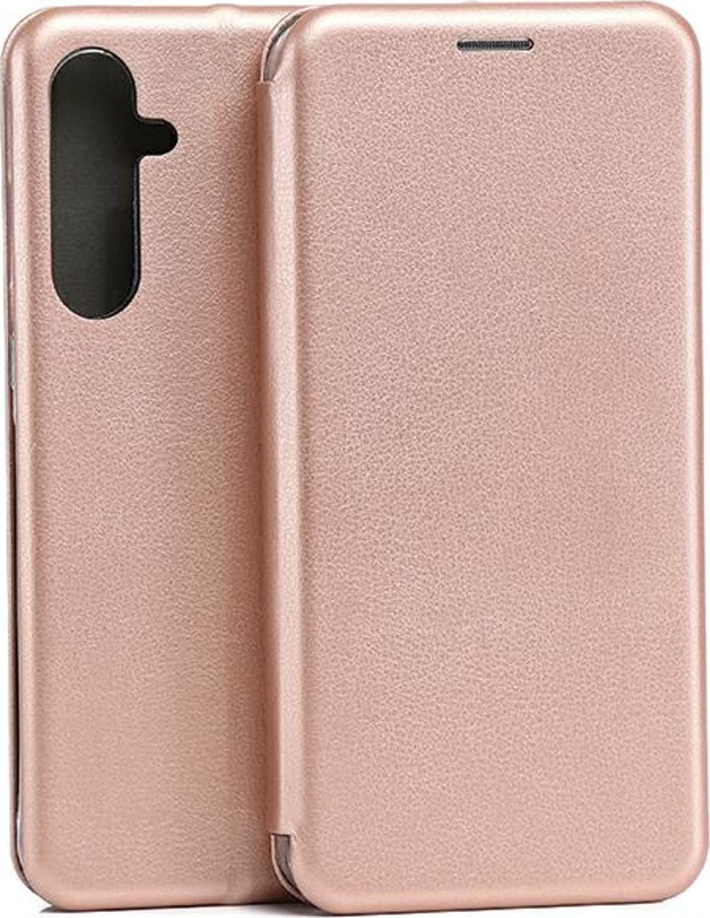 Këllëf libër Beline Samsung Galaxy A55, magnetik, pink gold