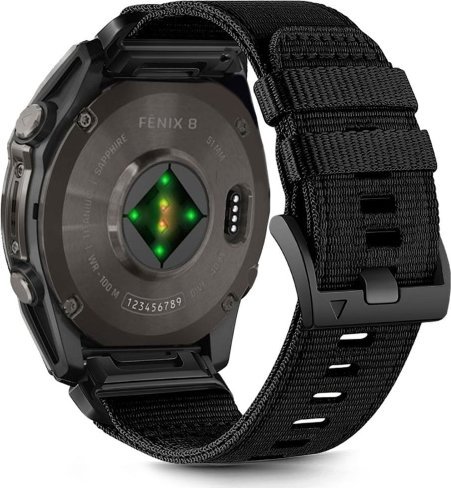 Rrip ore Tech-Protect Nylon Classic, për Garmin Fenix 5X 5X Plus 6X 6X Pro 7X 8, najlon, i zi