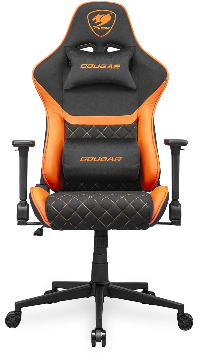 Karrige gaming Cougar Armor One V2 F, ergonomike, deri 120 kg, e zezë portokalli
