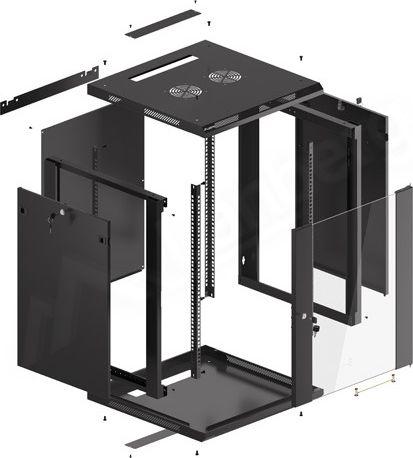 Montim muri Lanberg 19" 15U