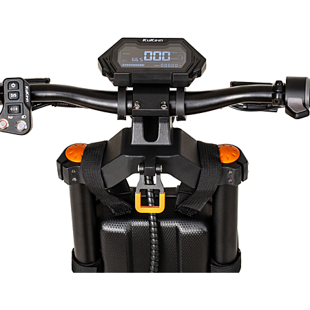 Trotinet elektrik KuKirin G4 Max, motor dyfishtë, goma 12", i zi