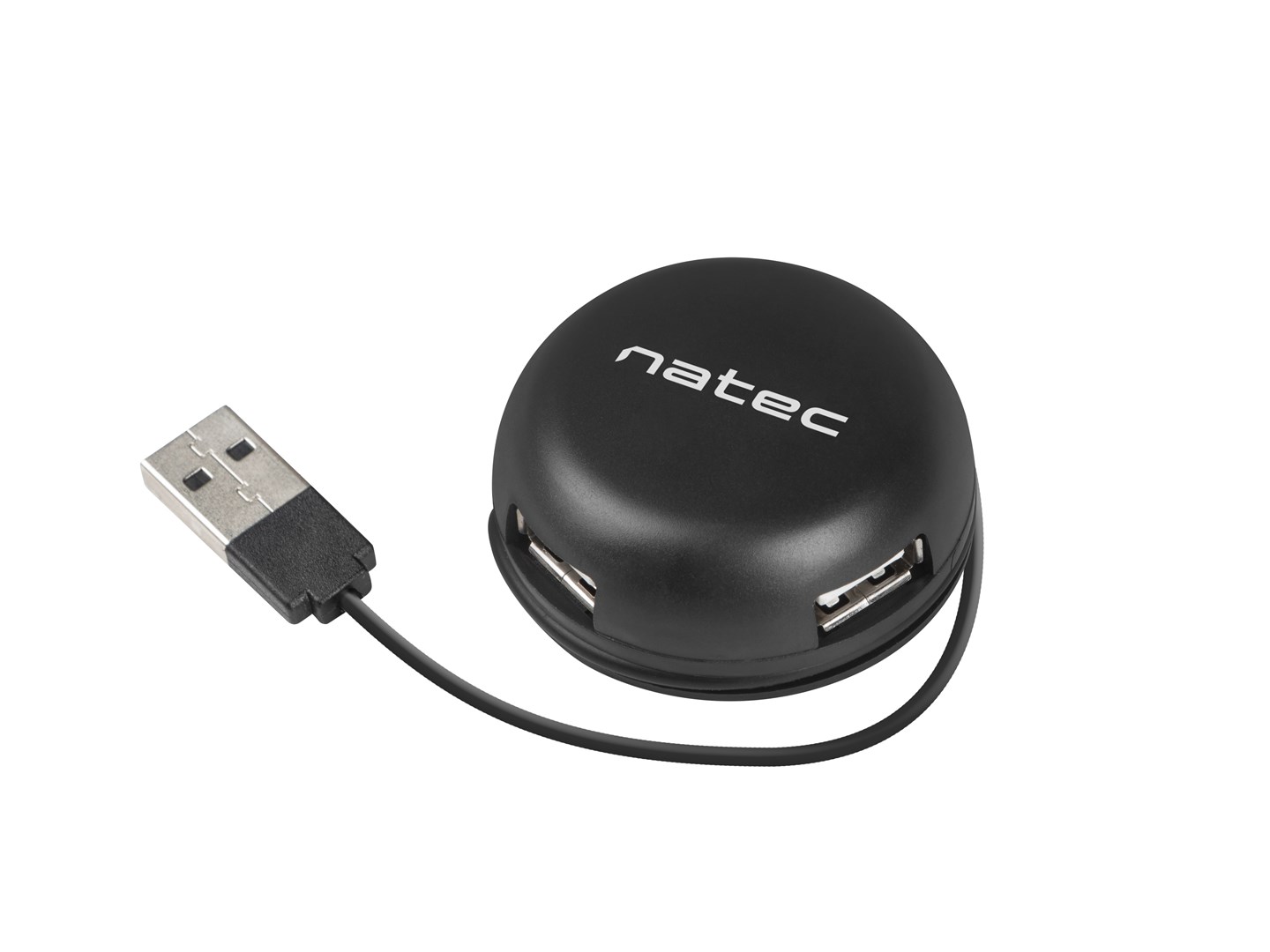 USB Hub Natec Bumblebee, 4 porte, USB 2.0, e zezë
