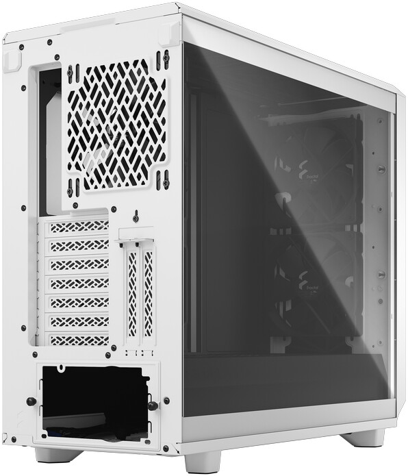 Kasë kompjuteri Fractal Design Meshify 2, me panel anësor transparent, e bardhë / zezë