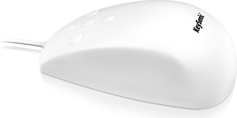 Maus Keysonic KSM-3020M-W, me kabllo, USB, i bardhë