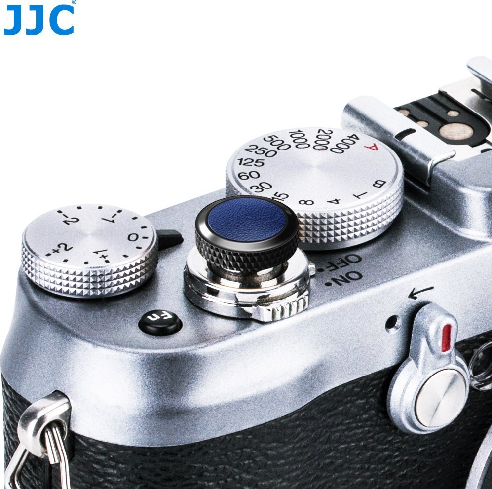 Buton shkarkimi JJC për aparat fotografik, për Fuji dhe Sony, blue on black