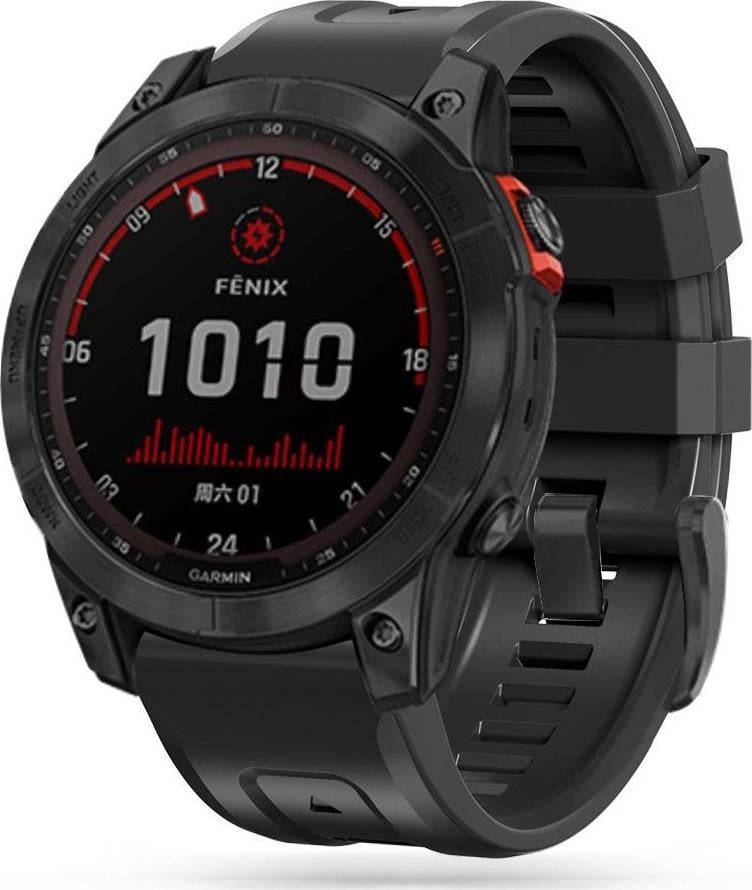 Rrip ore Tech-Protect Iconband për Garmin Fenix 3 5X 6X 7X, TPU, Quick Fit, i zi 3