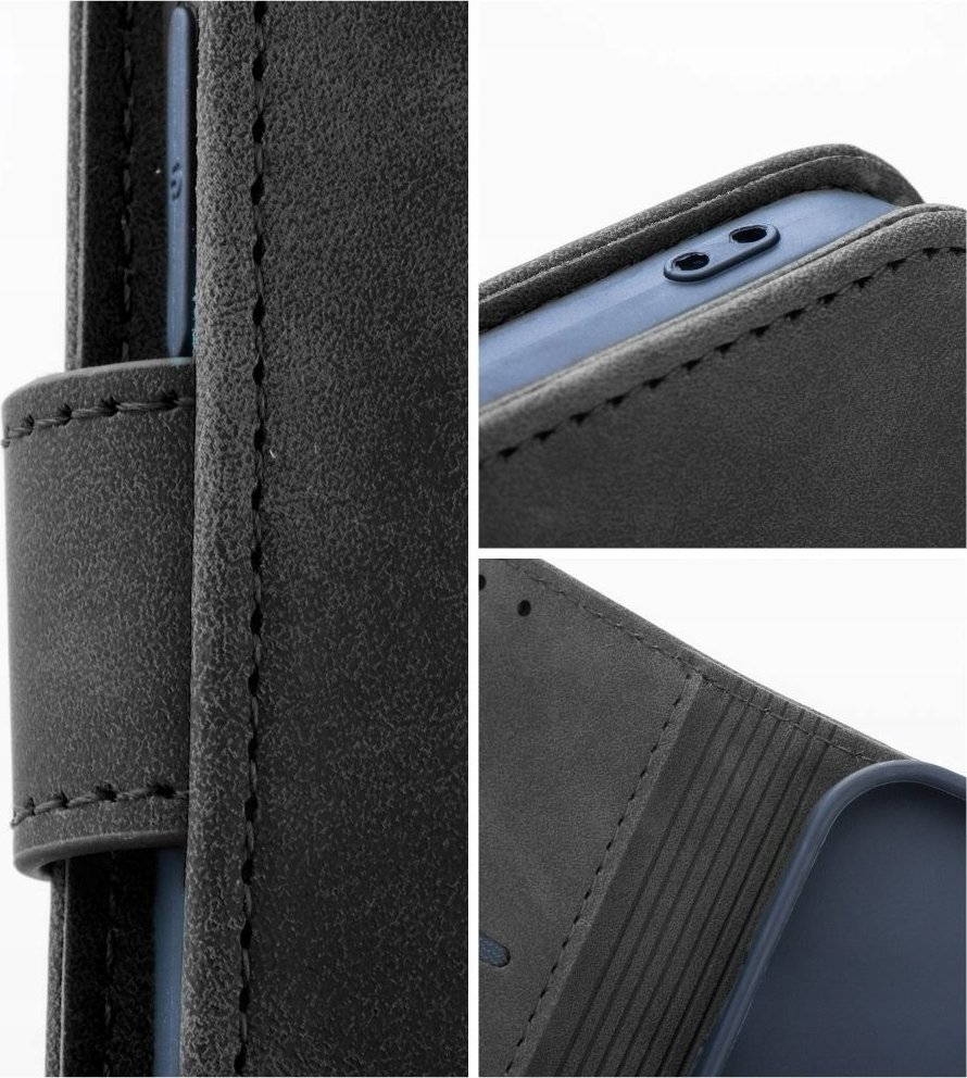 Këllëf libri Tender Samsung Galaxy A35 5G, me magnet, me xhepa kartelash, i zi