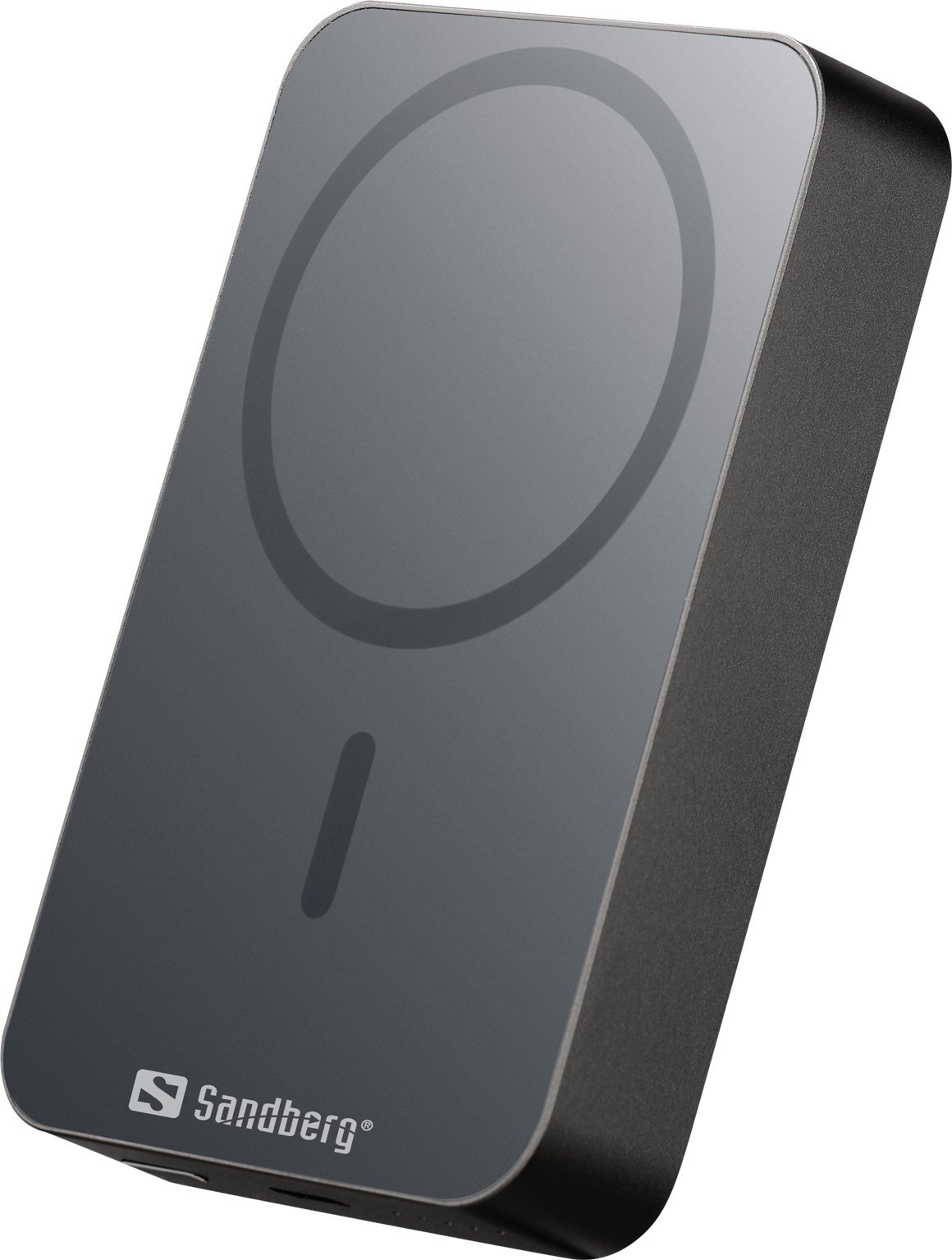 Powerbank wireless Sandberg Magnet ALU, 10000mAh, 20W, gri