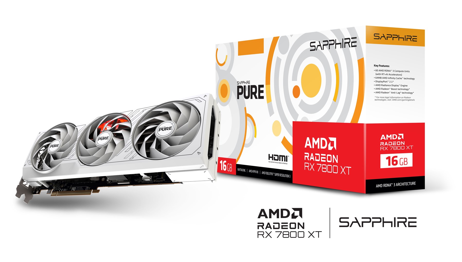 Kartelë grafike Sapphire Pure Radeon RX 7800 XT 16GB GDDR6