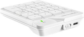 Tastierë numerike A4tech FSTYLER, wireless, bateri e rikarikueshme, e bardhë