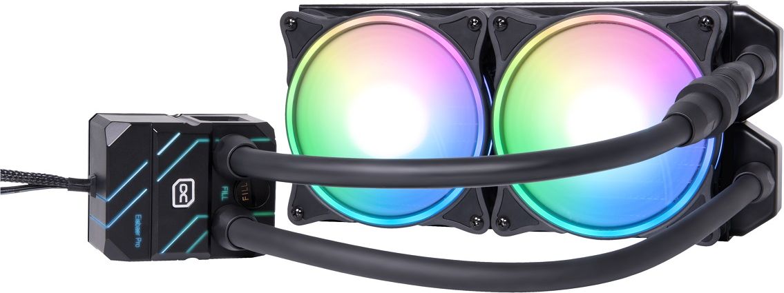 Ftohës uji CPU Alphacool Eisbaer Pro Aurora 240, radiator 240 mm, ARGB, i zi
