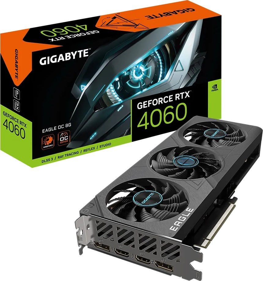 [OUTLET] Kartelë grafike Gigabyte GeForce RTX 4060 Eagle OC, 8GB GDDR6 (GV-N4060EAGLE OC-8GD)