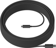 Kabllo Logitech, USB-A - USB-C, 10m, AOC 10 Gb/s, e zezë