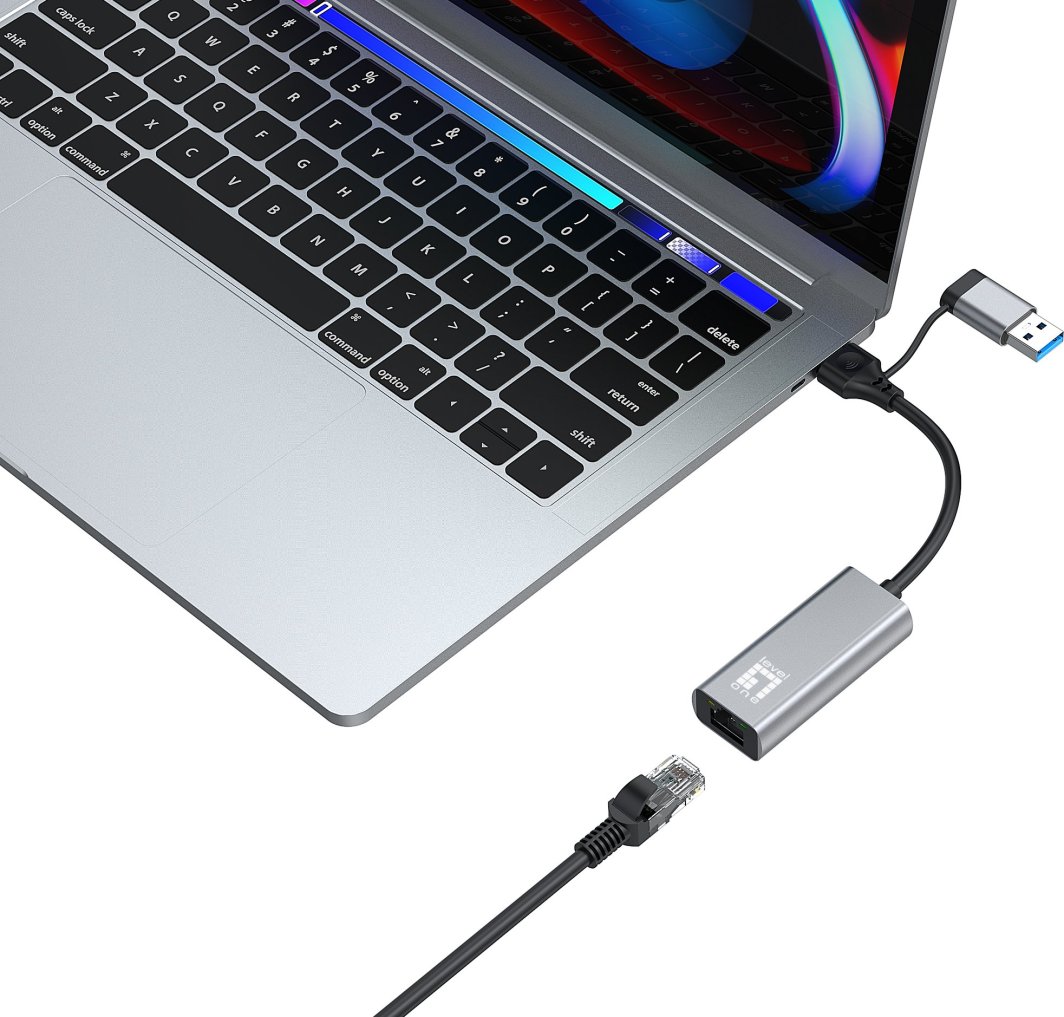 Adaptor rrjeti LevelOne USB-0423, 2.5 Gigabit Ethernet, USB-C dhe USB-A