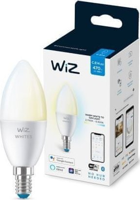 Llambë inteligjente WiZ Candle C37, 4.9W, E14, e bardhë