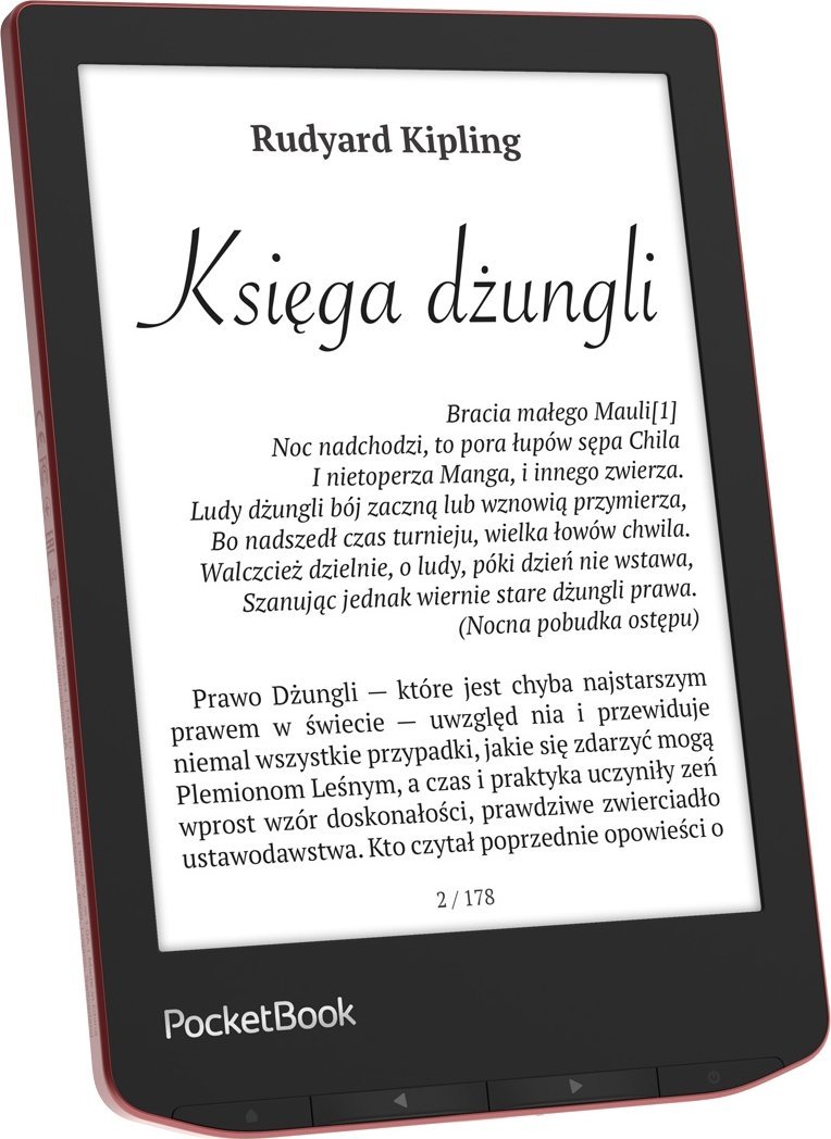Lexues elektronik PocketBook Verse Pro, ekran E Ink 6", rezistent ndaj ujit, i kuq