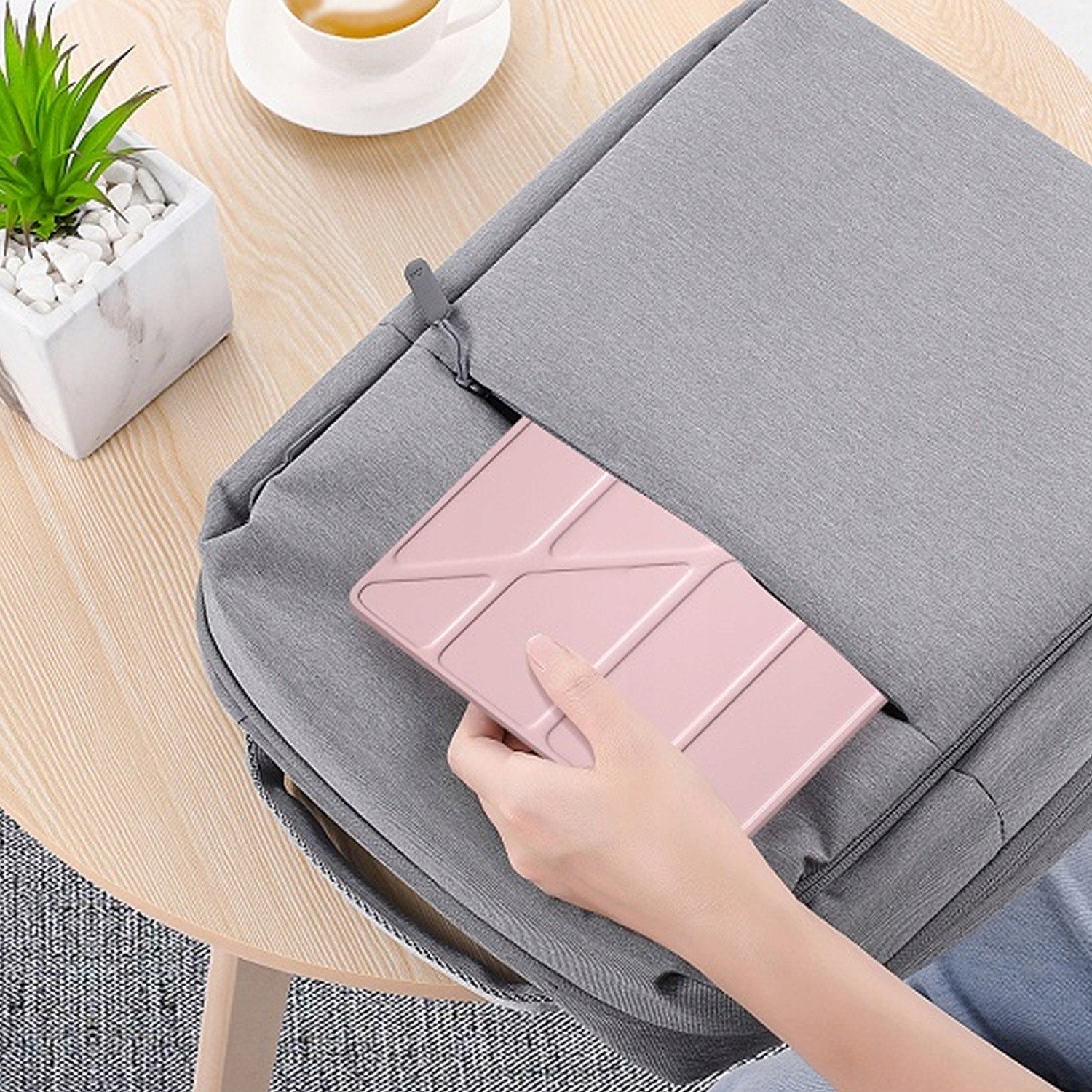 Këllëf trifold për tablet Apple iPad Pro 11 Gen 5 2024, funksion sleep wake, rozë gold
