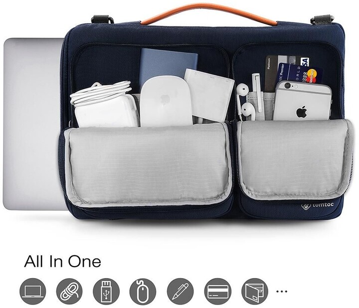 Çantë tomtoc Messenger për MacBook Pro 2019 16", e kaltër