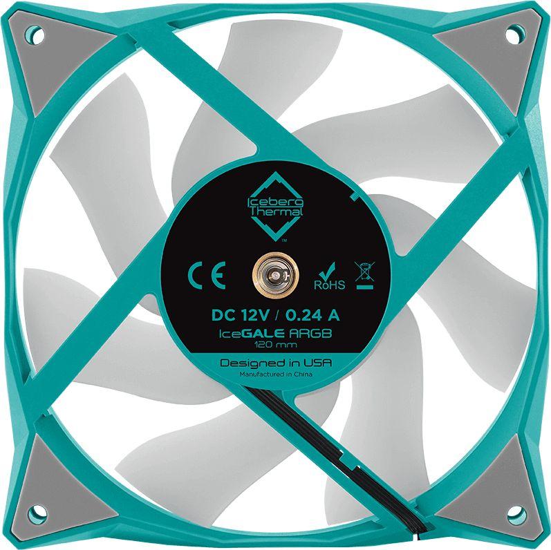 Ftohës Iceberg IceGALE ARGB, 120 mm, i gjelbër