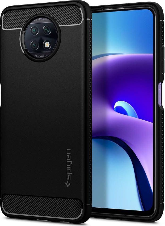 Mbrojtëse për telefon Crong Spigen Rugged Armor Xiaomi Redmi Note 9T 5G, e zezë