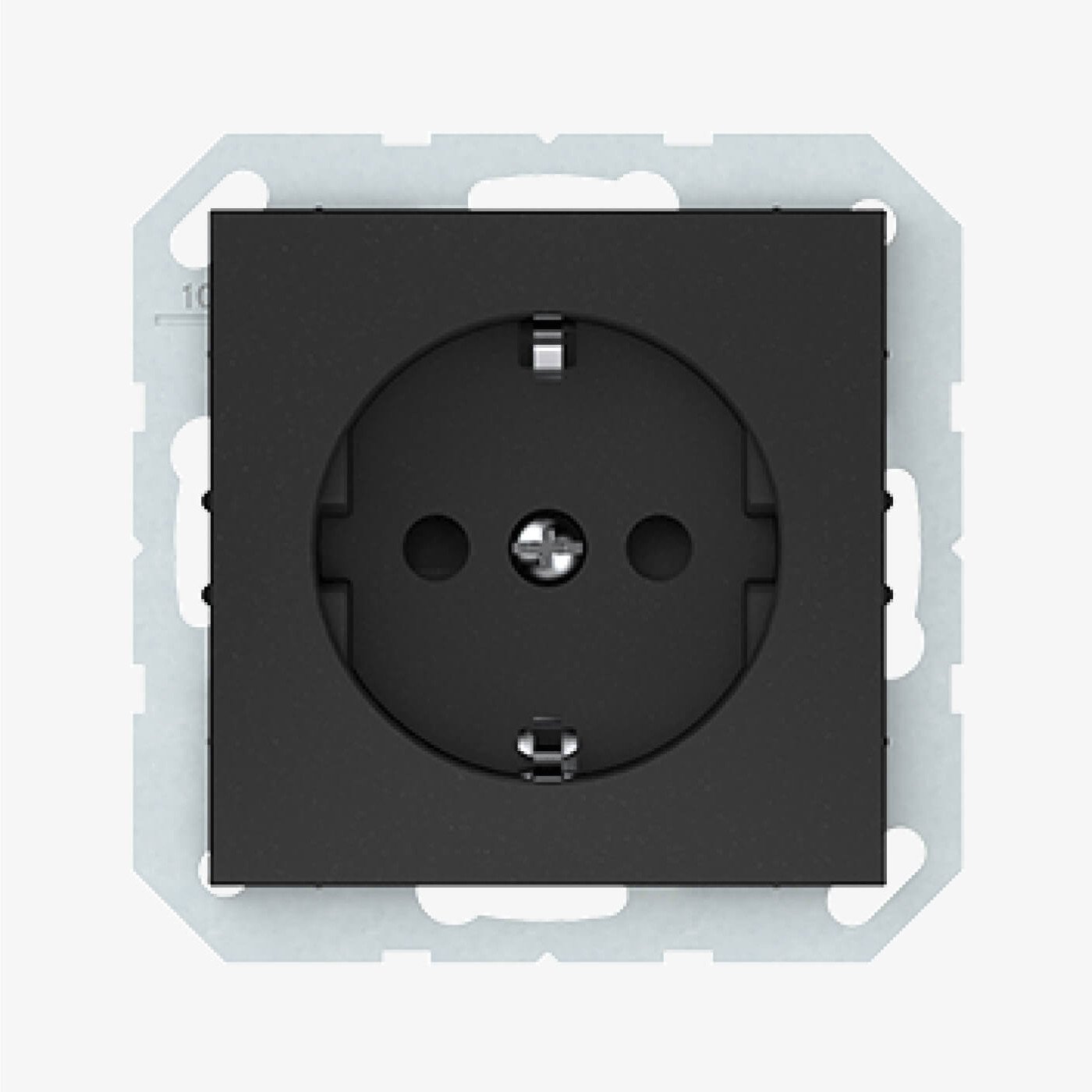 Ѕиден штекер Socket RP16-002-22, со заземјување, мат, црн