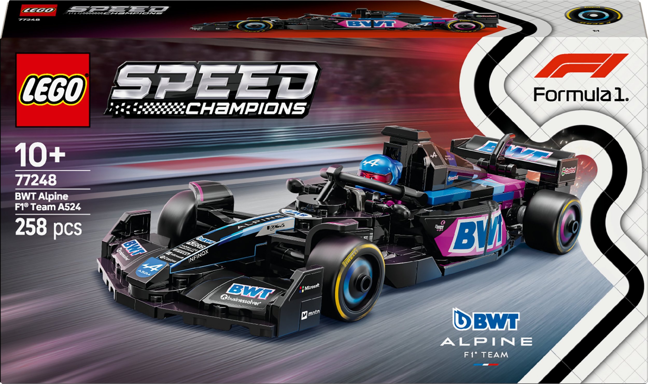Set LEGO BWT Alpine F1 Team A524 Race Car, makinë garash, për fëmijë 10+