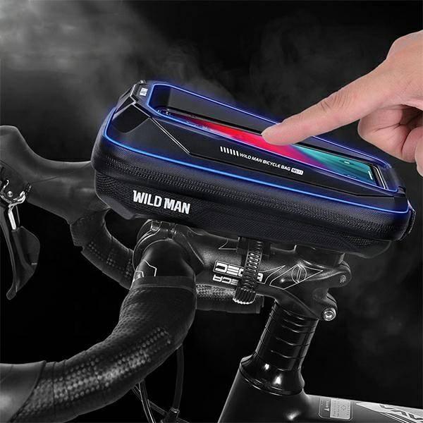 Çantë kornize biçiklete WildMan MS33, 0.6L, për telefona deri 6.7", e zezë