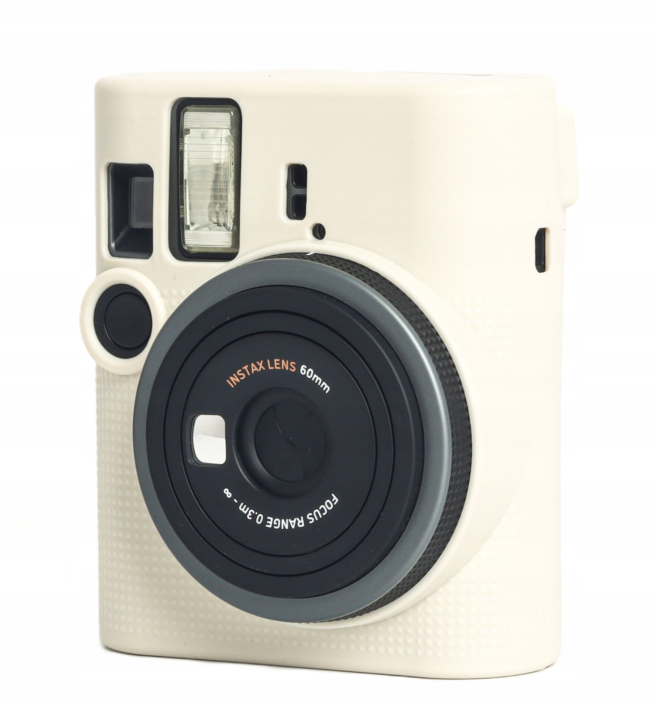 Kapak silikoni LoveInstant për Fujifilm Instax Mini 41, mbrojtës, e bardhë krem