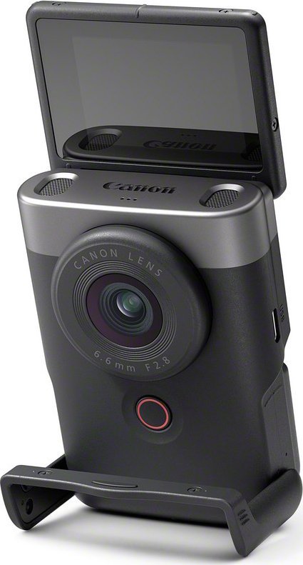 Kamerë vlogu Canon PowerShot V10 Vlogging Kit, 4K, lente 19mm, argjendi