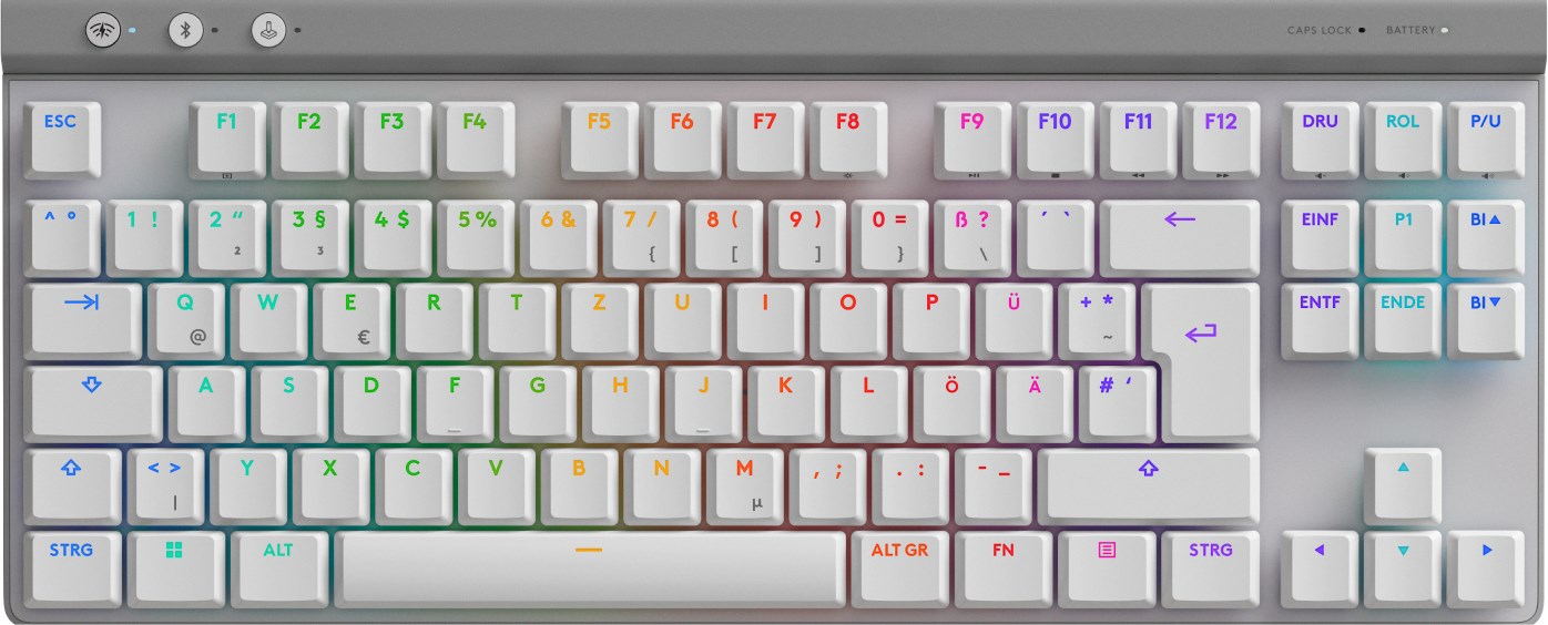 Tastierë Logitech G G515 LIGHTSPEED TKL, QWERTZ gjerman, e bardhë