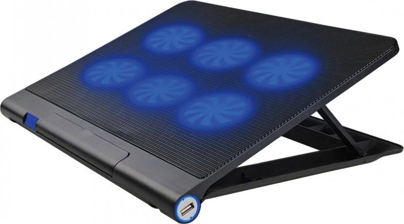 Stand ftohës për laptop Platinet PLCP6FB, 17.3", 6 ventilatorë, me LED