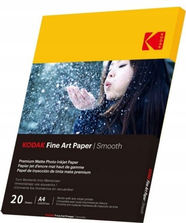Letër fotografike Kodak Premium FineArt Smooth, A4 21x30cm, 230g/m², paketim 20 fletë