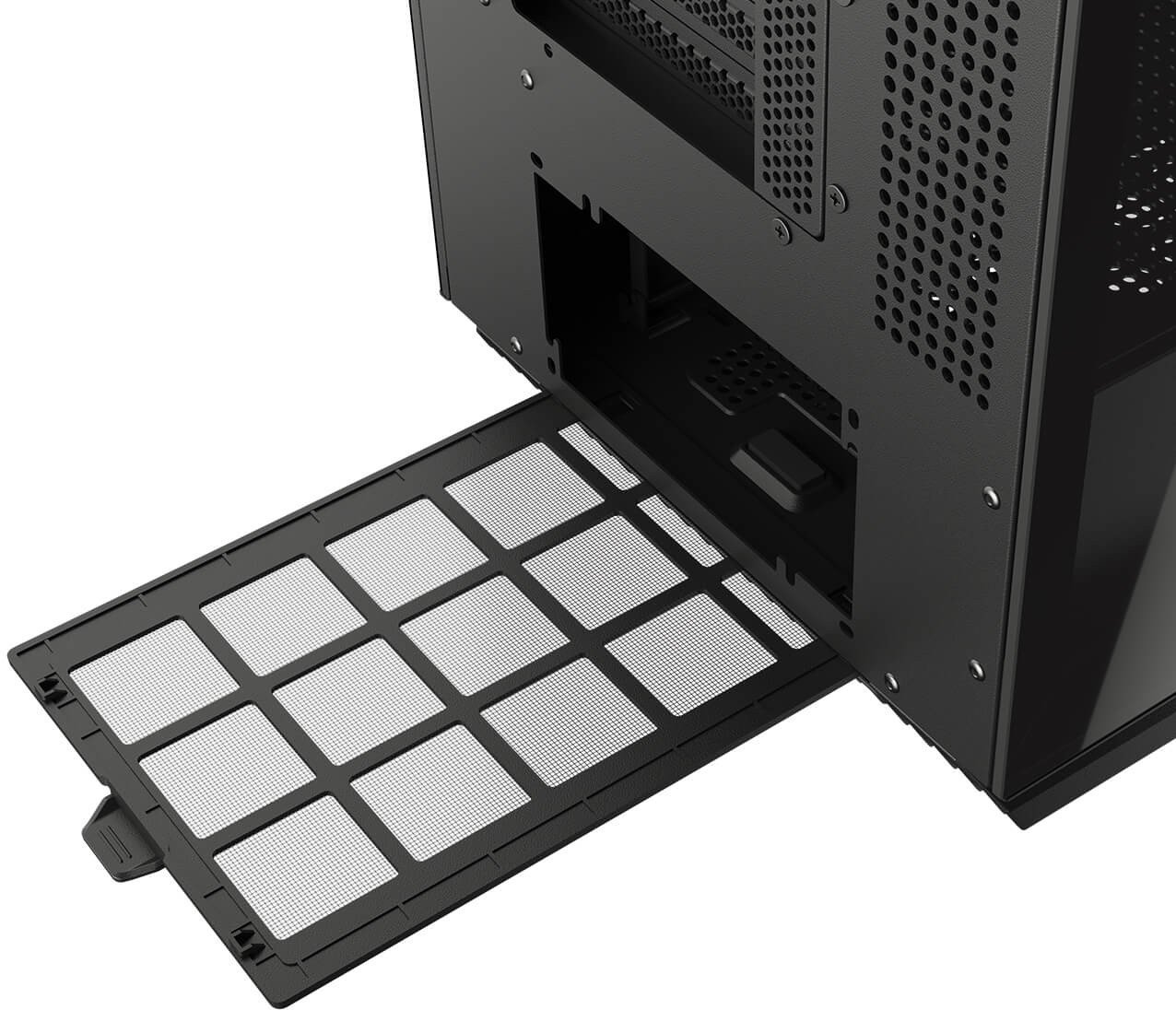 Kasje PC Cougar FV270 RGB Gaming Mid Tower, ATX E ATX Micro ATX Mini ITX, xham i lakuar i temperuar, e zezë