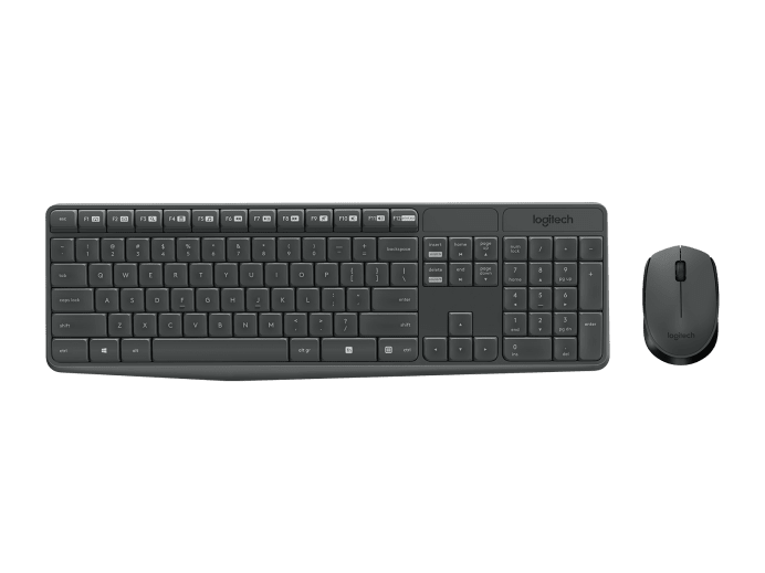 Set tastierë dhe maus Logitech MK235, wireless, i zi