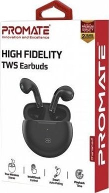 TWS слушалки Promate Charisma 2, Bluetooth 5.0, до 12 часа, црни