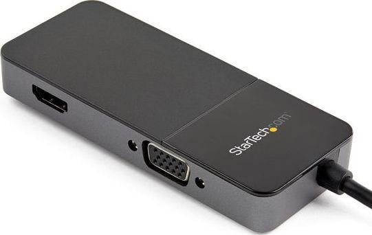 Adapter video StarTech USB 3.0 në HDMI dhe VGA, 4K, dy monitorë, i zi