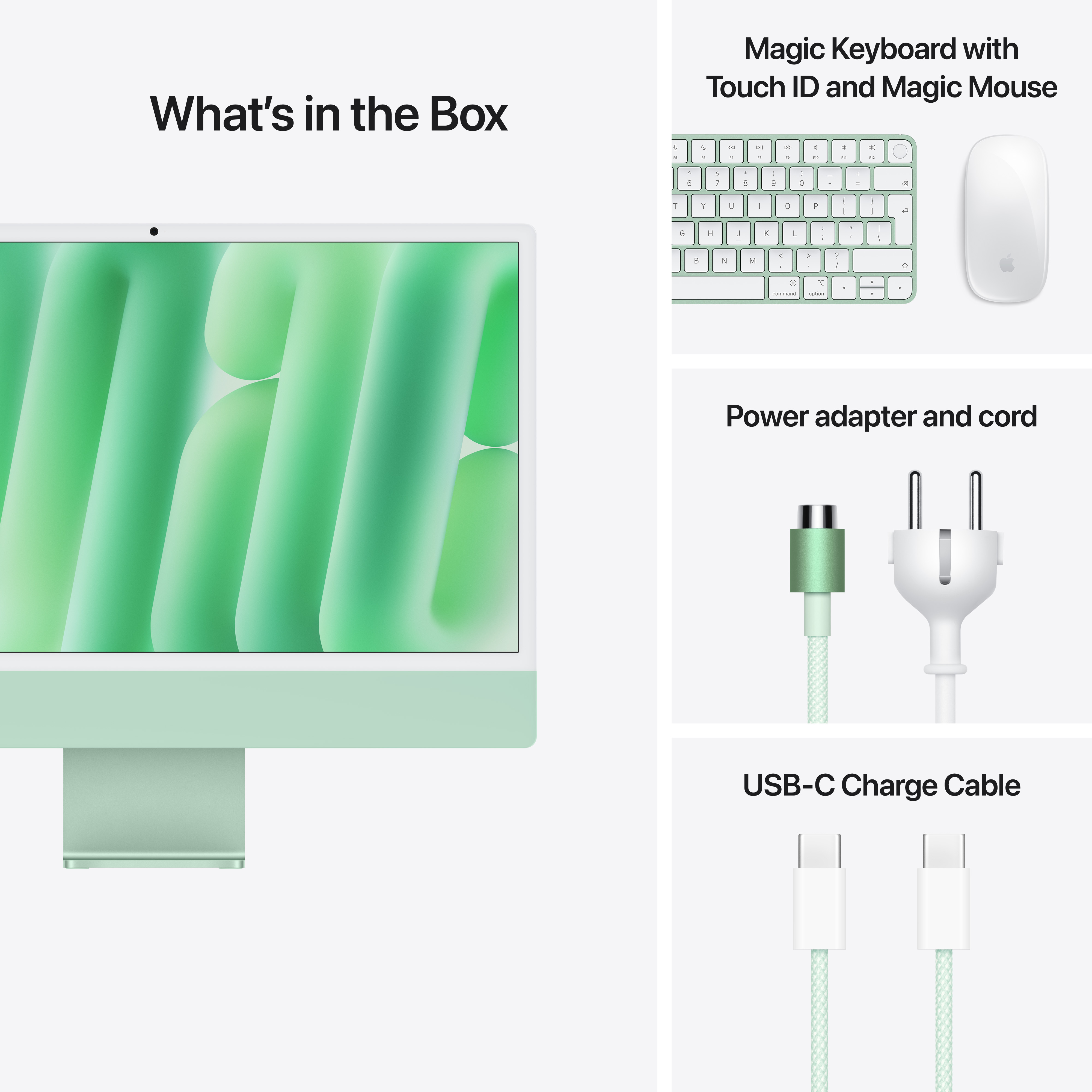 Apple iMac 24", M4 10‑core, 24GB, 512GB SSD, 10‑core GPU, Green